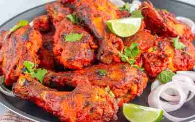 Tandoori-spiced chicken drumsticks
