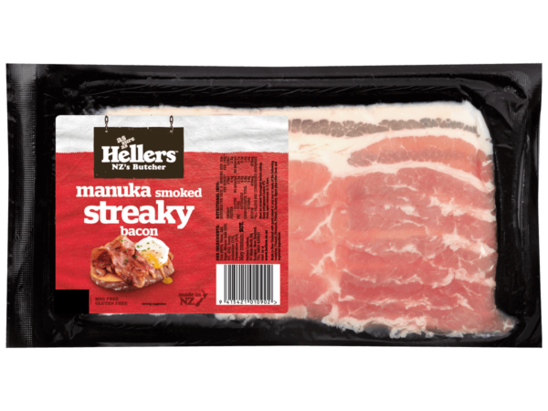 Hellers Manuka Smoked Streaky Bacon 400g