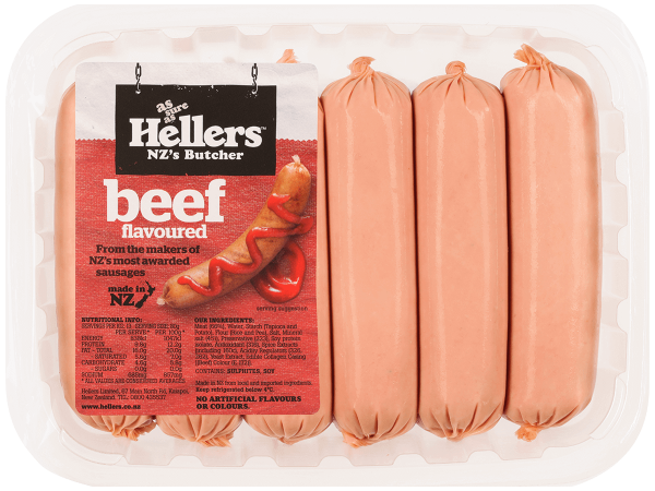 Hellers Beef Sausages 8pk