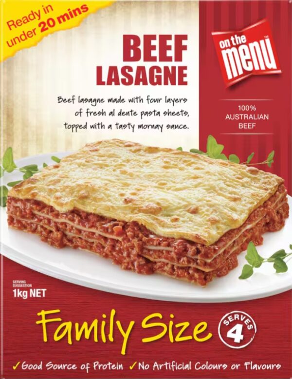 Family Size Beef Lasagne
