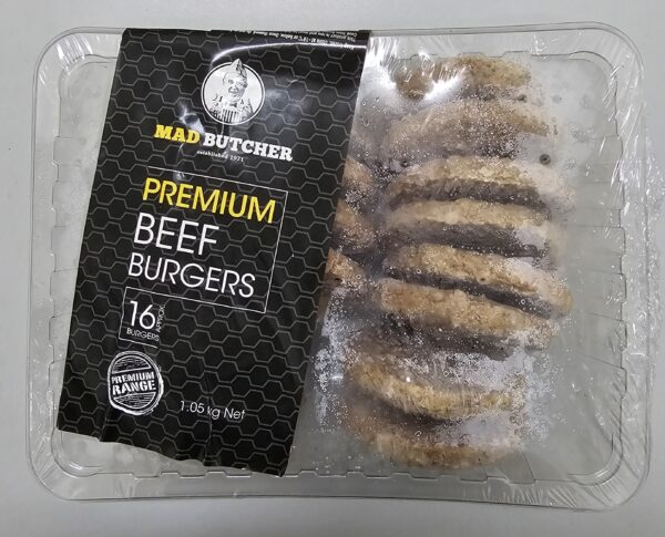Frozen Premium Beef Burger Patties - 16pc