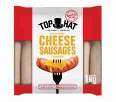 Top Hat 1kg Cheese Sausages